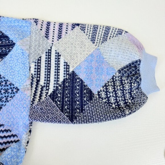 Garnet Hill 100% Cashmere Patchwork Boho Pullover Sweater | S - Picture 3 of 9